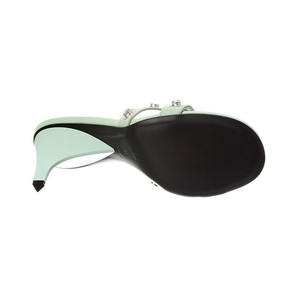 The Attico Mini Devon Leather Sandal, Green